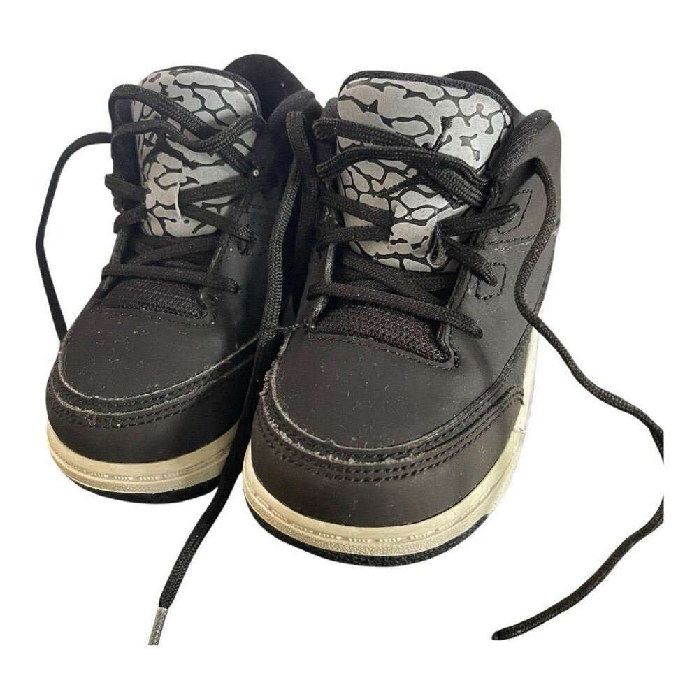 JORDAN FLIGHT TODDLERS US 6C ORIGIN 3 820248-020 Black/Metallic Gray